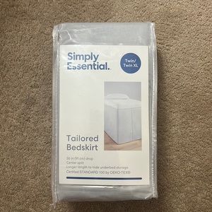 Grey Twin XL bed skirt